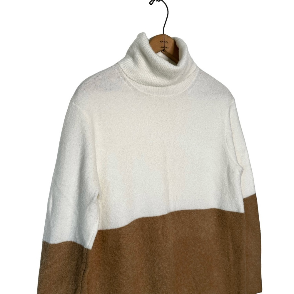 J. Crew | Colorblock Turtleneck Sweater Dress Size Medium - Picture 3 of 8